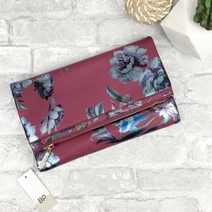 BP. | Floral Print Fold-over Clutch
